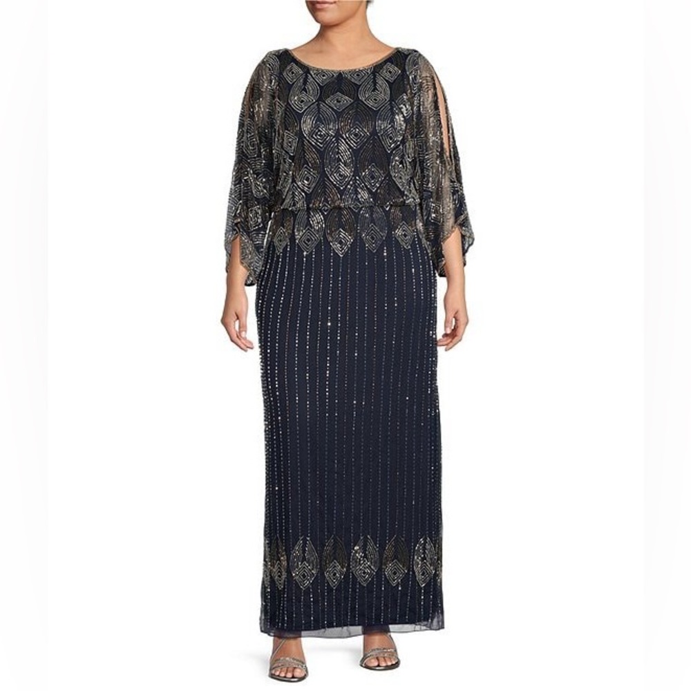 Pisarro Nights Plus Gown Size 24W Dark Blue